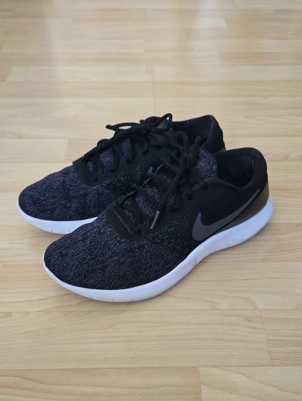 Nike Men Flex Contact 908983-002 Running Black White Athletic Sneakers Size 8